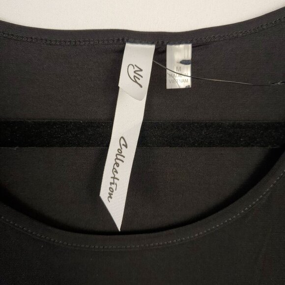 NWOT NY Collection Womens Dress M Black Minimalist Sleek Modern Sophisticated - Picture 3 of 8